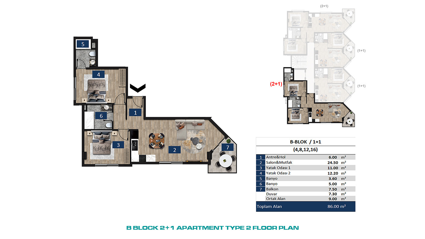 Seafront Apartments in Alanya Center with 5-Star Hotel Concept - 61082