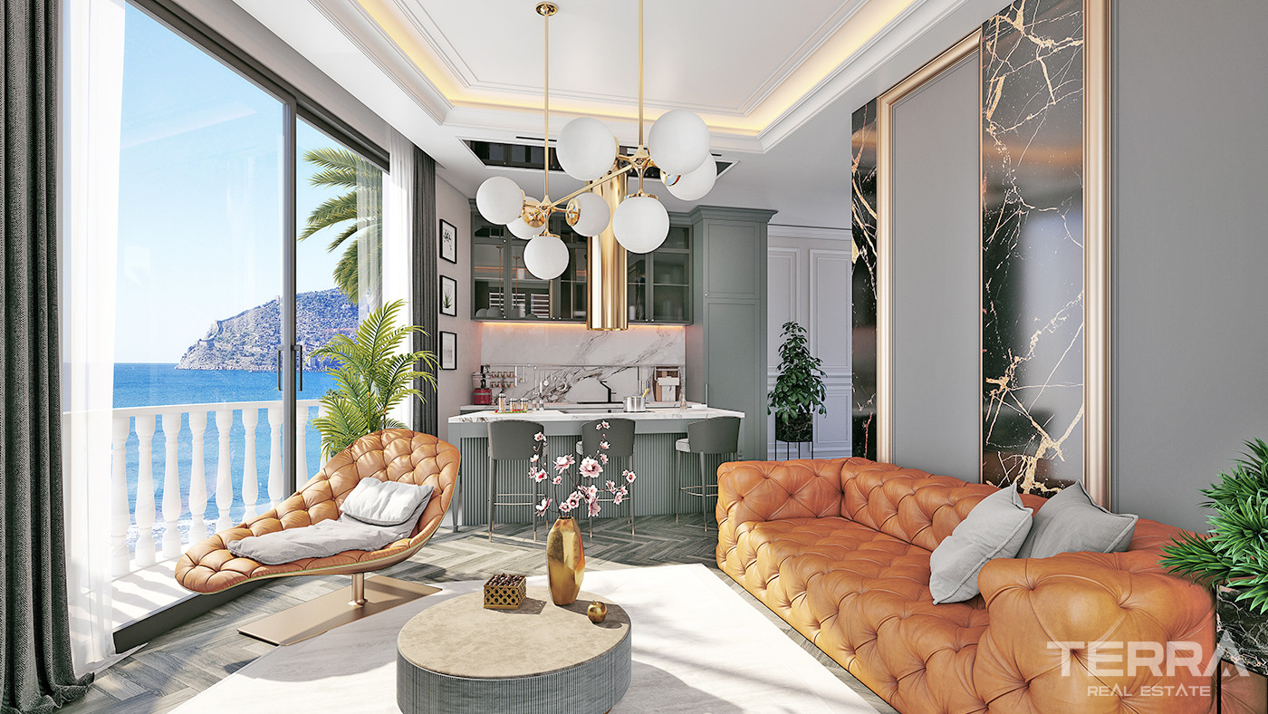 Seafront Apartments in Alanya Center with 5-Star Hotel Concept - 61090