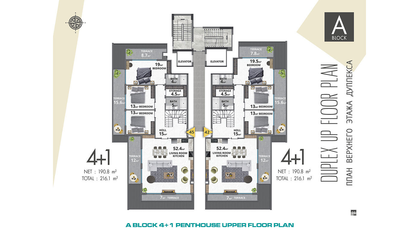 Exclusive Apartments in Alanya Mahmutlar 120 m to the Beach - 61320