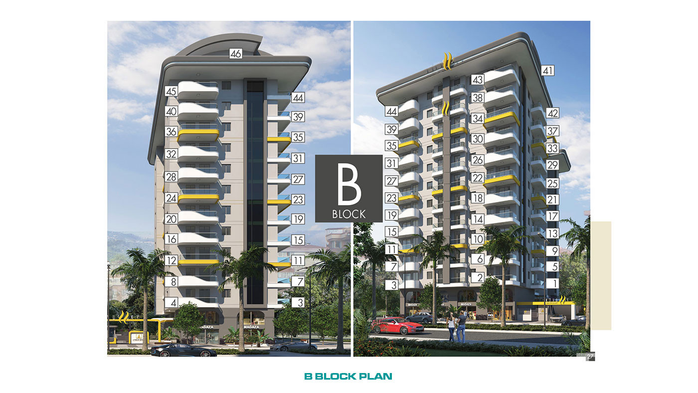Exclusive Apartments in Alanya Mahmutlar 120 m to the Beach - 61326