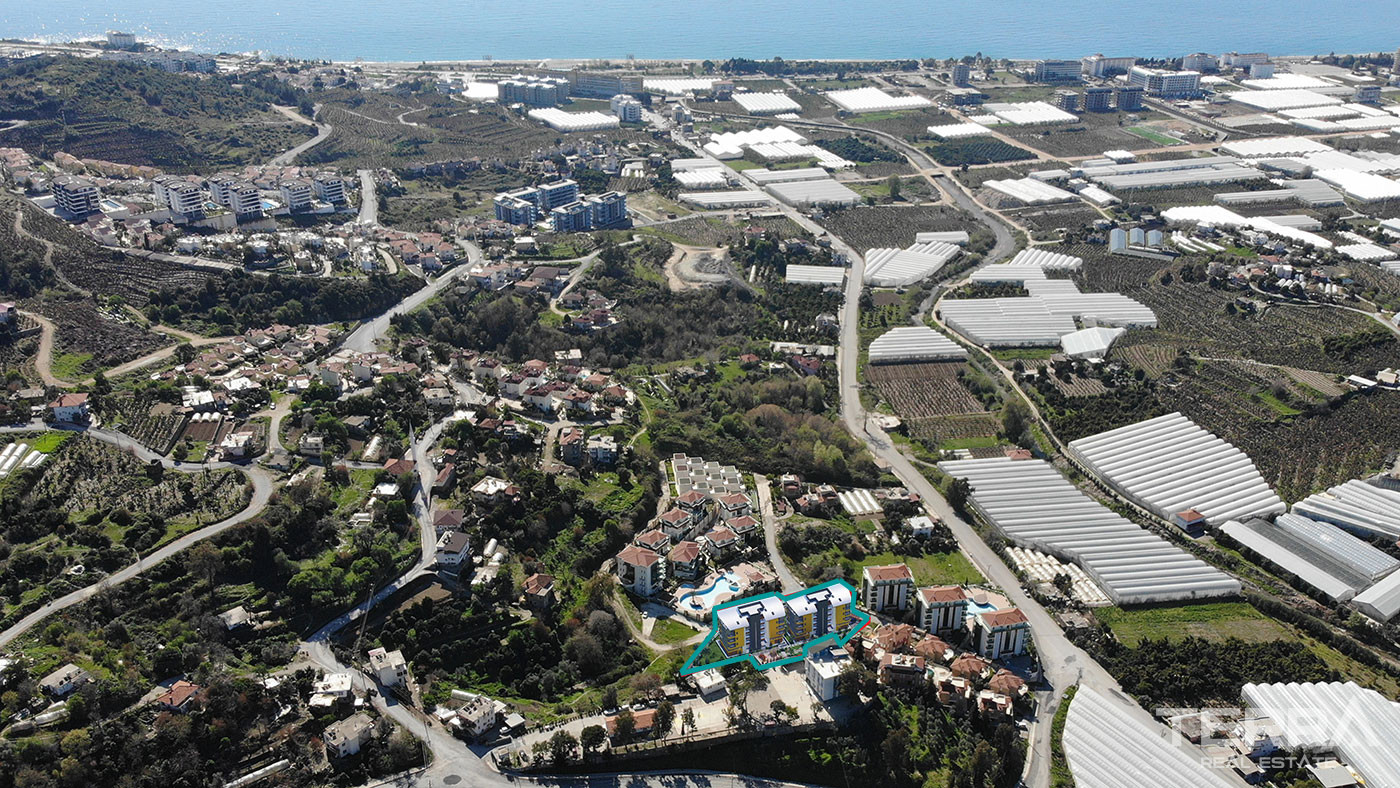 Alanya Apartments with Luxury Amenities and Wide Balconies in Kargıcak - 61599