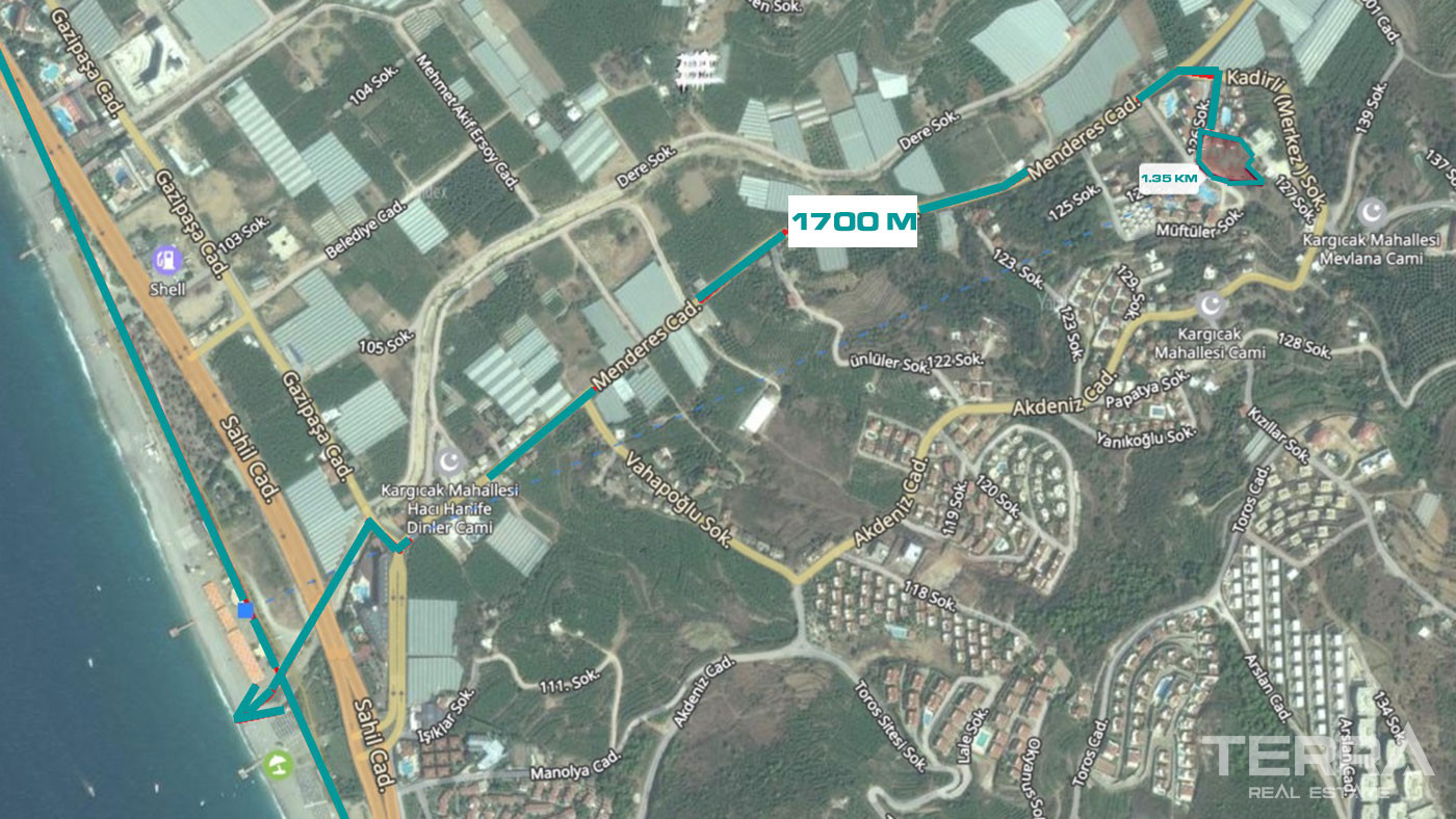 Alanya Apartments with Luxury Amenities and Wide Balconies in Kargıcak - 61632