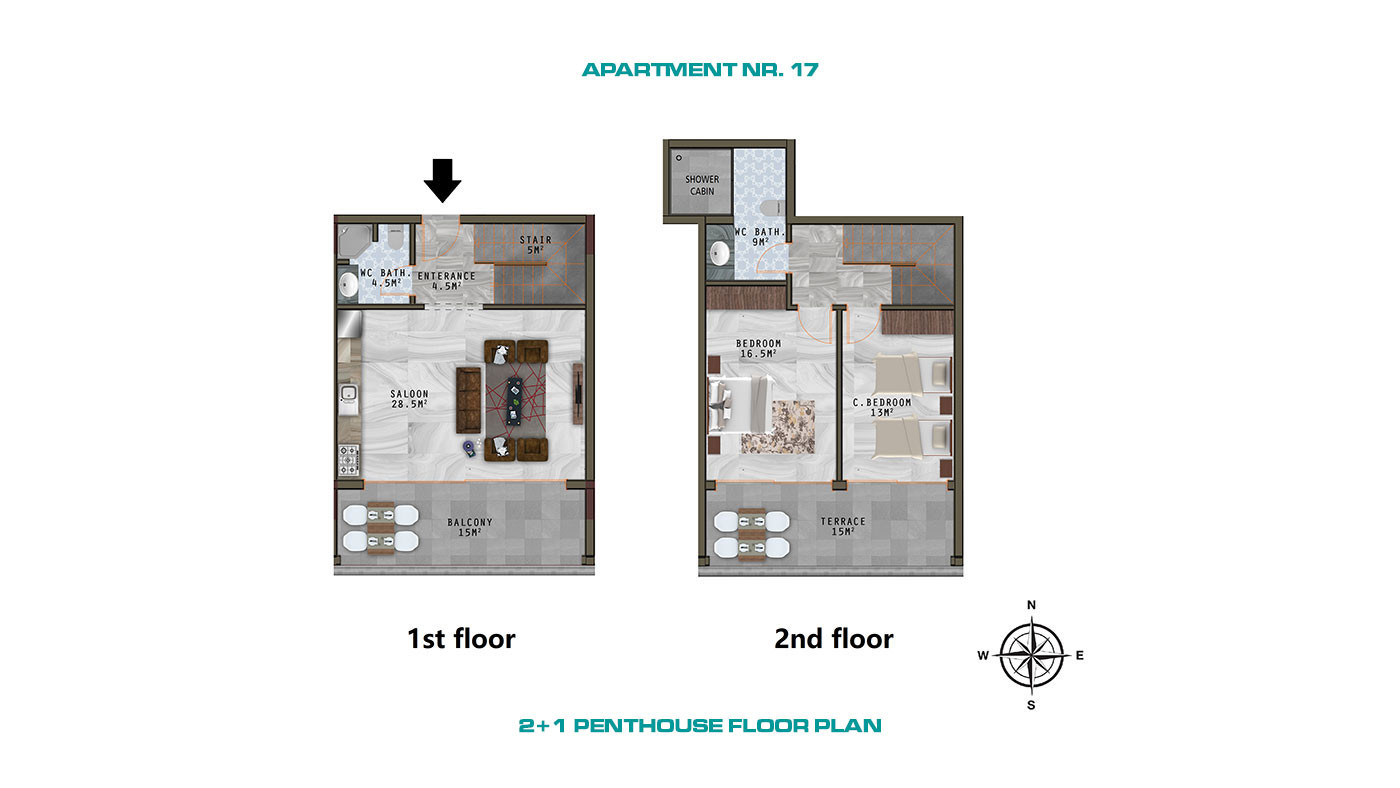 Alanya Apartments with Luxury Amenities and Wide Balconies in Kargıcak - 61687