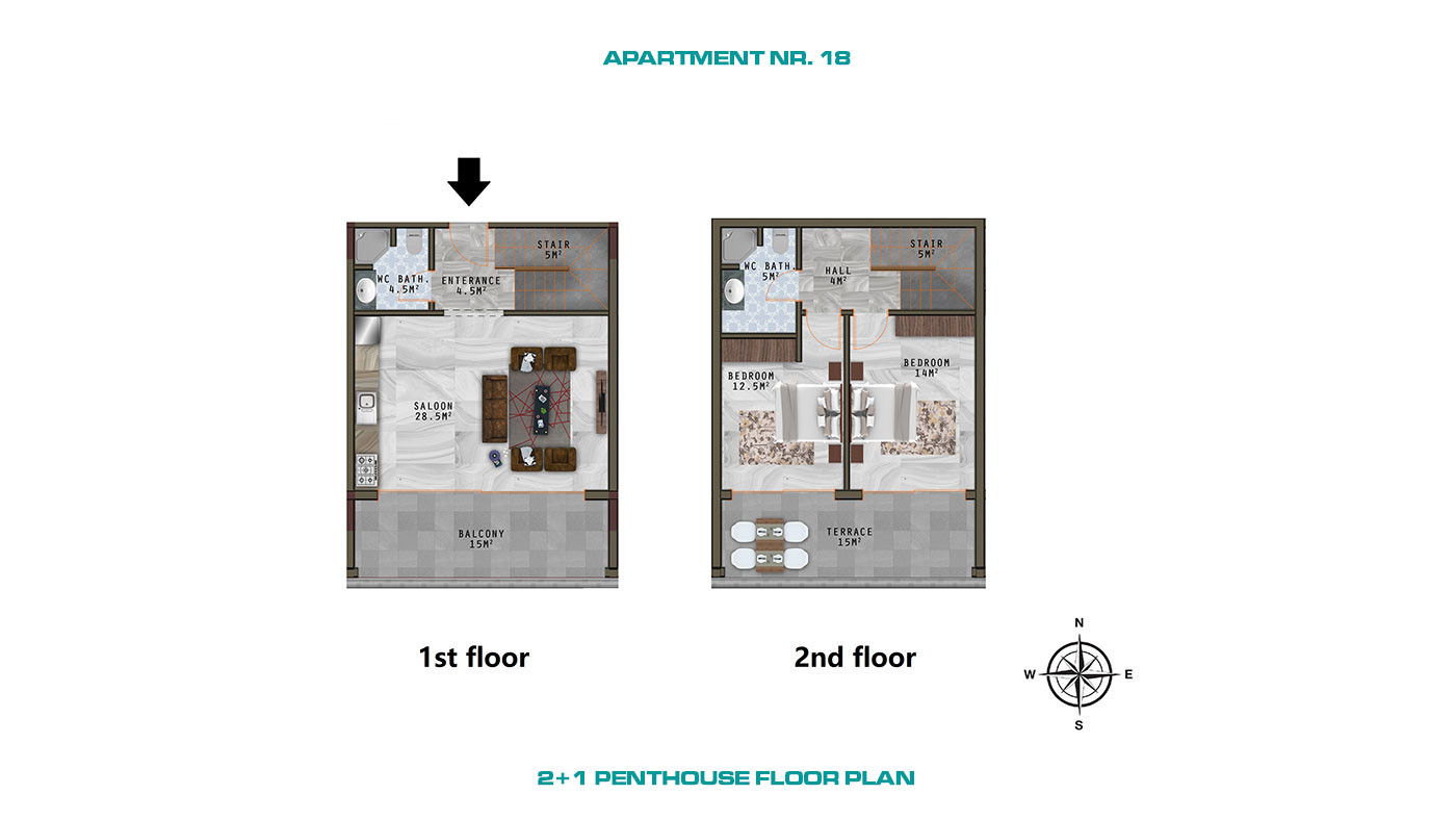 Alanya Apartments with Luxury Amenities and Wide Balconies in Kargıcak - 61686