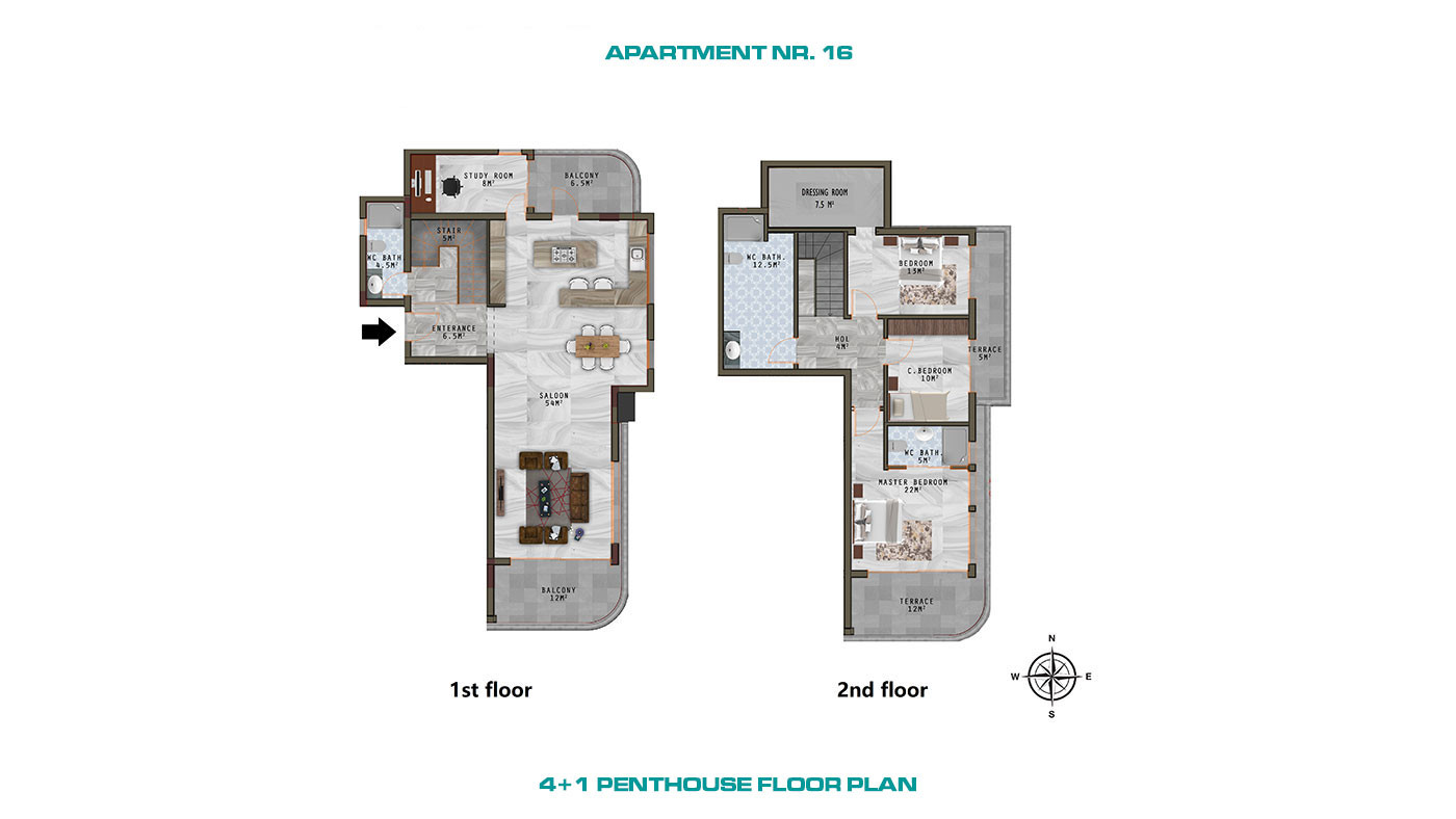 Alanya Apartments with Luxury Amenities and Wide Balconies in Kargıcak - 61690