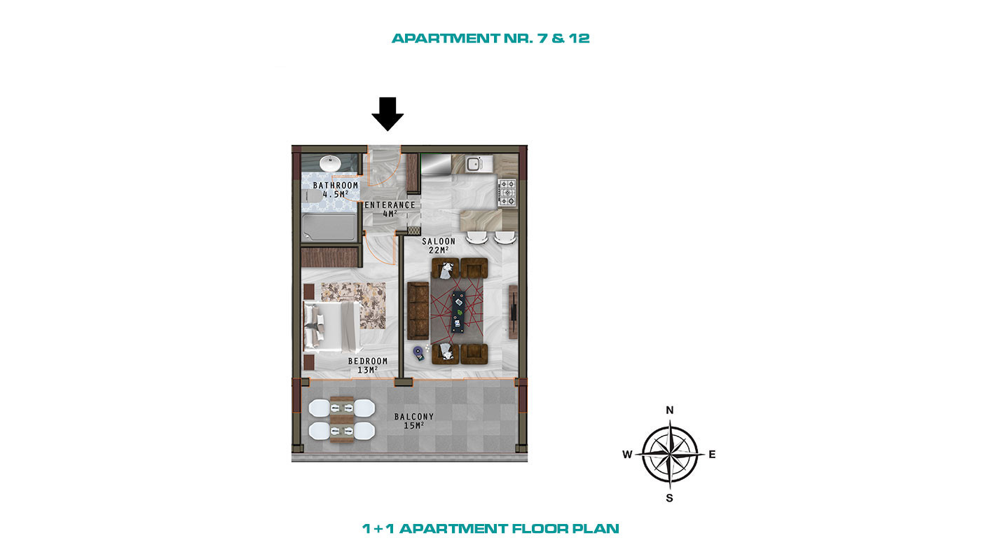 Alanya Apartments with Luxury Amenities and Wide Balconies in Kargıcak - 61692