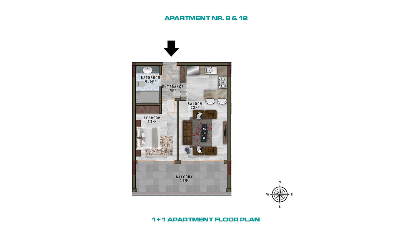 Alanya Apartments with Luxury Amenities and Wide Balconies in Kargıcak - 61693