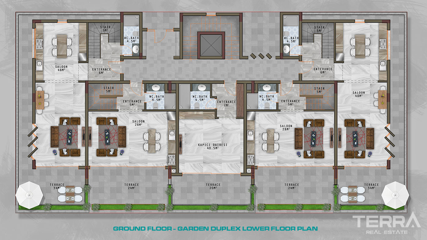 Alanya Apartments with Luxury Amenities and Wide Balconies in Kargıcak - 61703