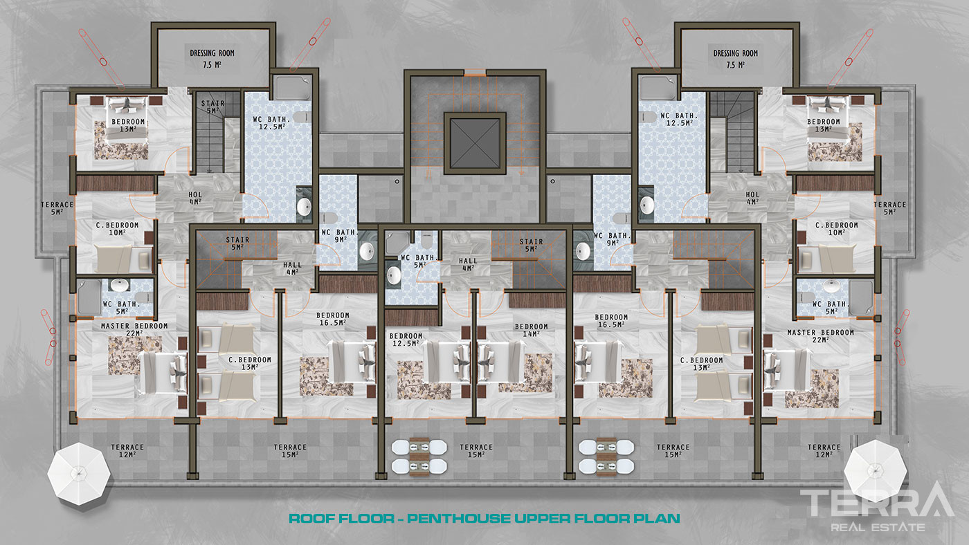 Alanya Apartments with Luxury Amenities and Wide Balconies in Kargıcak - 61708