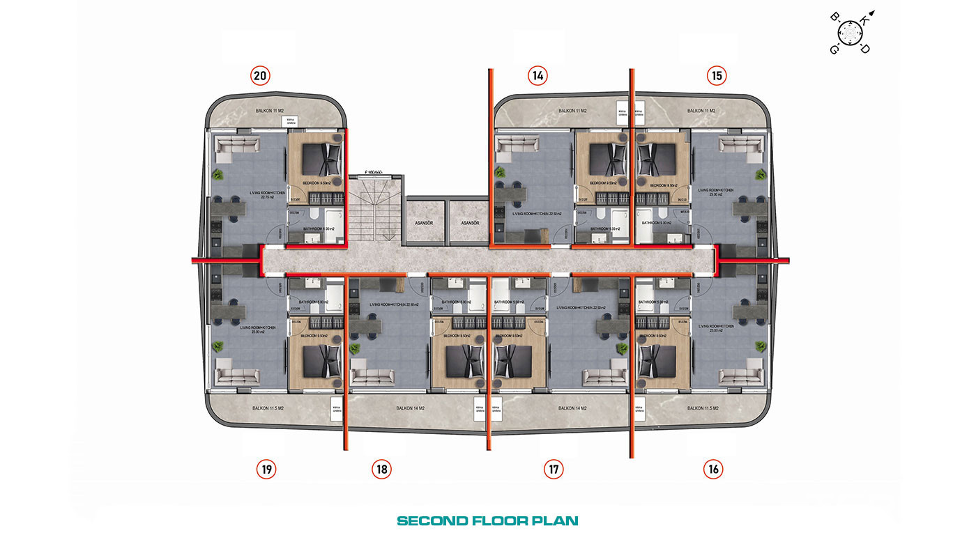Luxury Apartments in a Modern Complex with Activities in Alanya, Oba - 61764