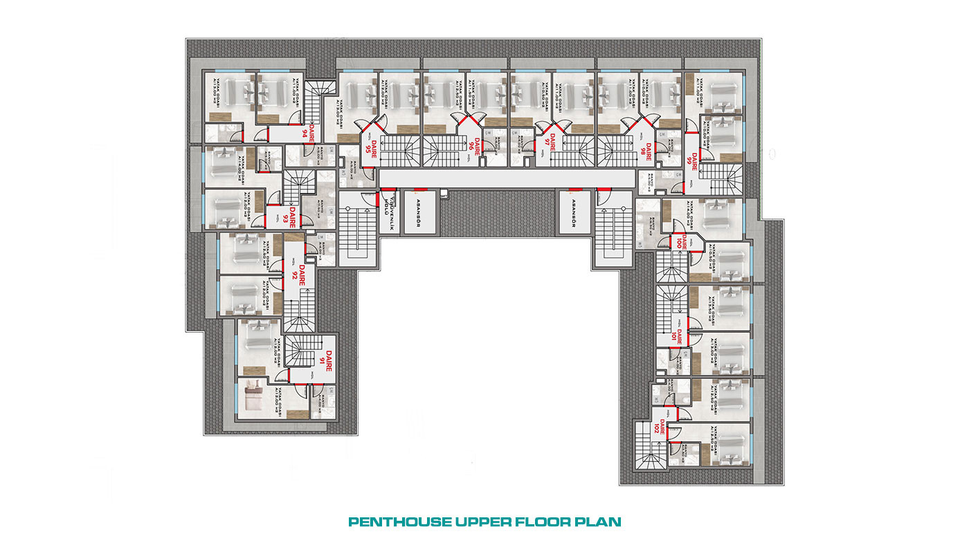 Luxury Apartments within 1.25 km to the Beach in Mahmutlar Alanya - 61973