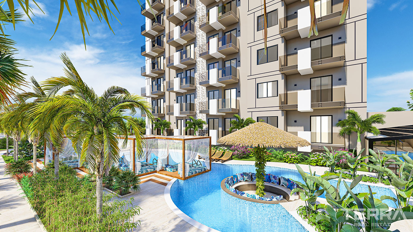 Luxury Apartments in Alanya within an Elite Complex 350 to the Beach - 61993