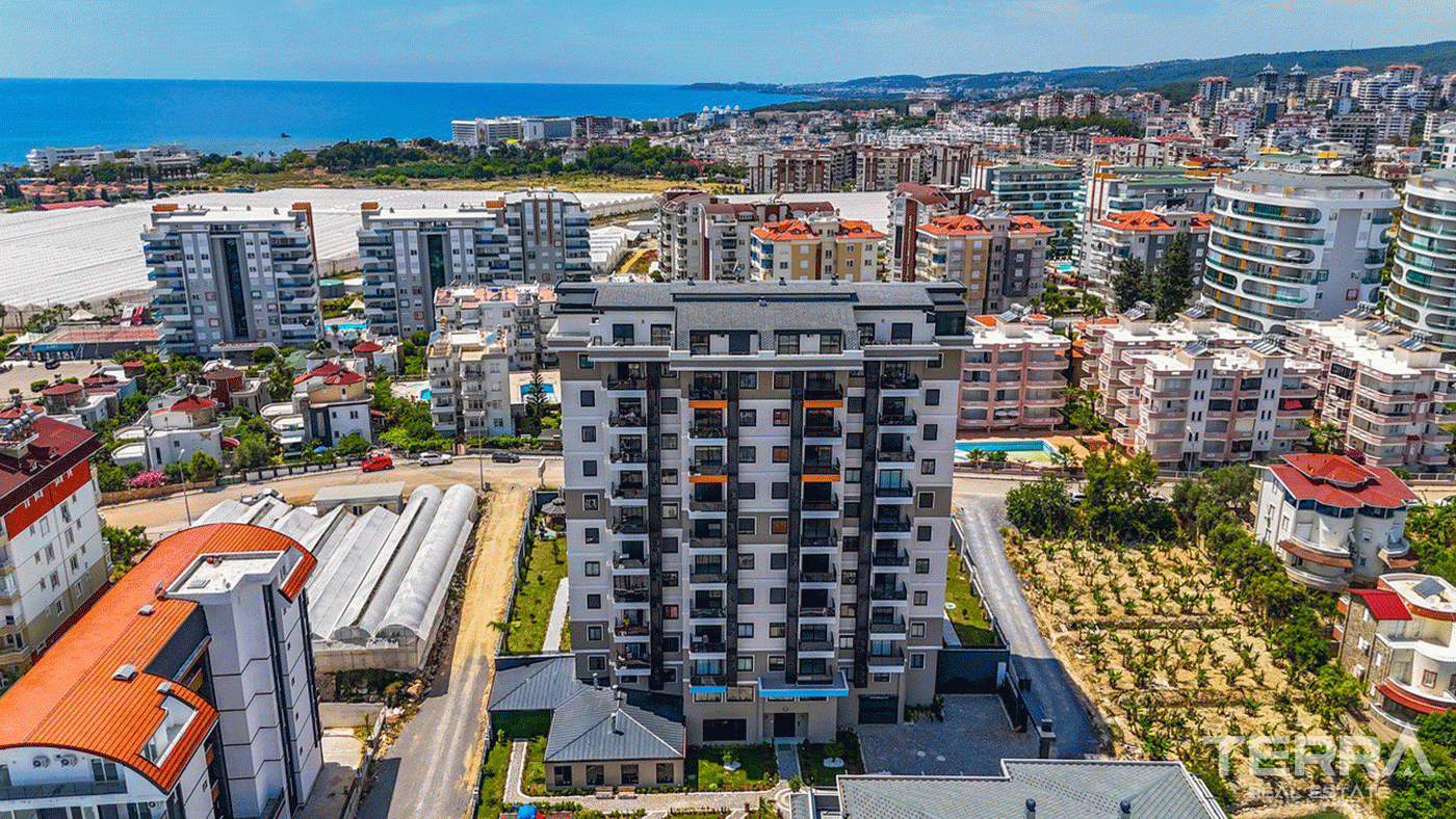Luxuswohnungen mit sozialen Einrichtungen in Alanya Avsallar - 97618