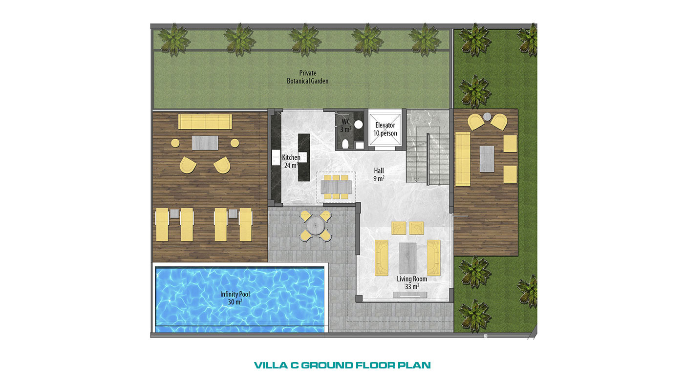 Ultra Modern Luxury Villas with a Panoramic Sea View in Alanya Tepe - 62495