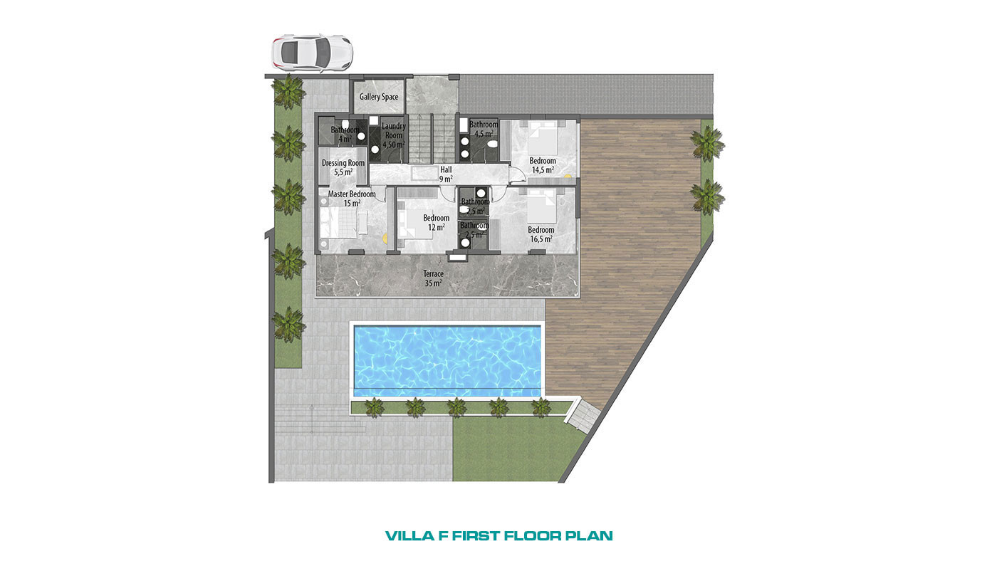 Ultra Modern Luxury Villas with a Panoramic Sea View in Alanya Tepe - 62503