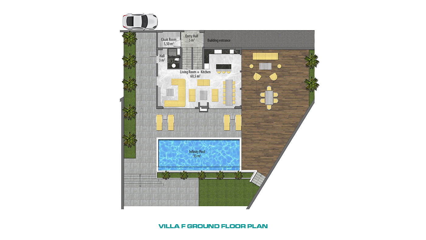 Ultra Modern Luxury Villas with a Panoramic Sea View in Alanya Tepe - 62505