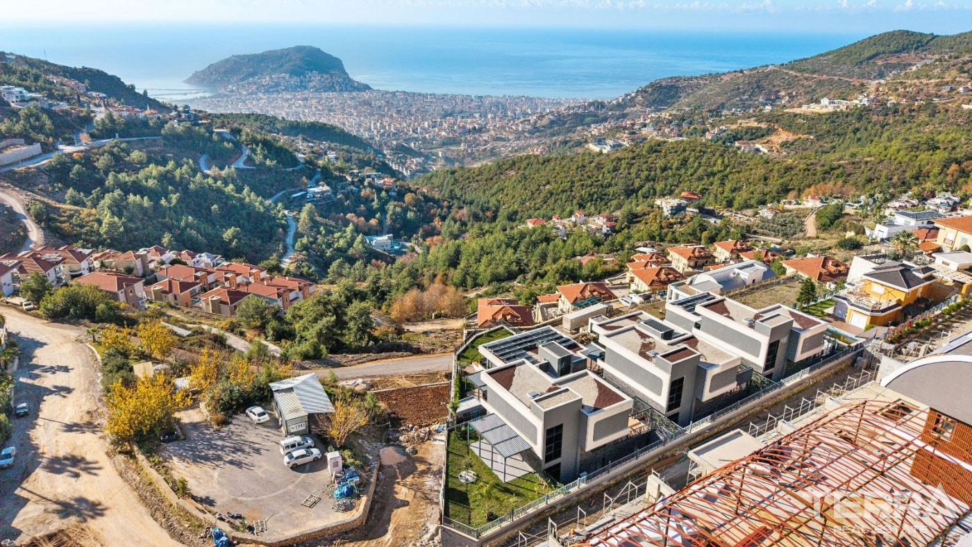 Ultra Modern Luxury Villas with a Panoramic Sea View in Alanya Tepe - 100459
