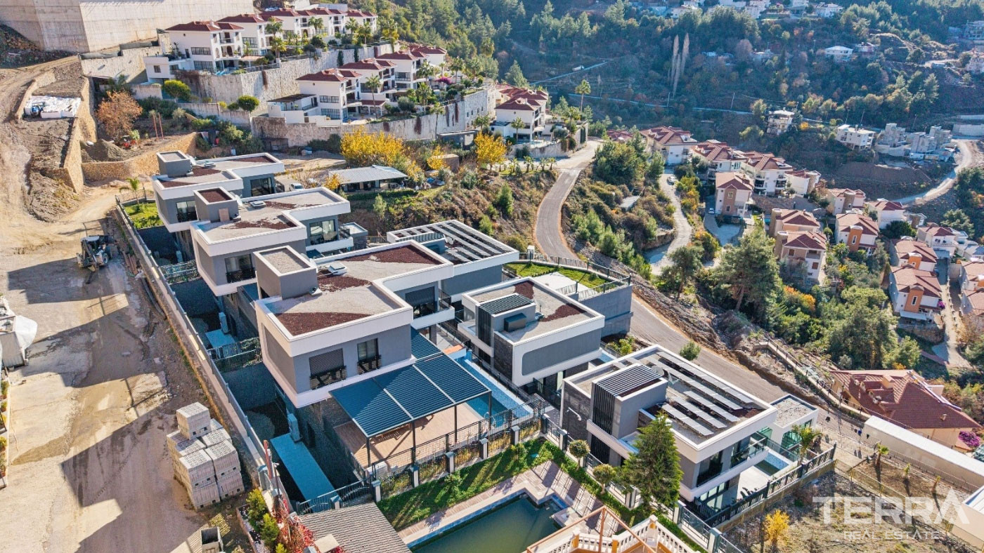 Ultra Modern Luxury Villas with a Panoramic Sea View in Alanya Tepe - 100458