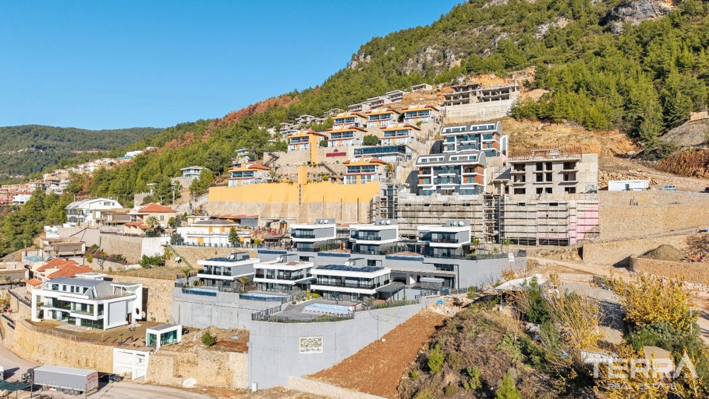 Ultra Modern Luxury Villas with a Panoramic Sea View in Alanya Tepe - 100461