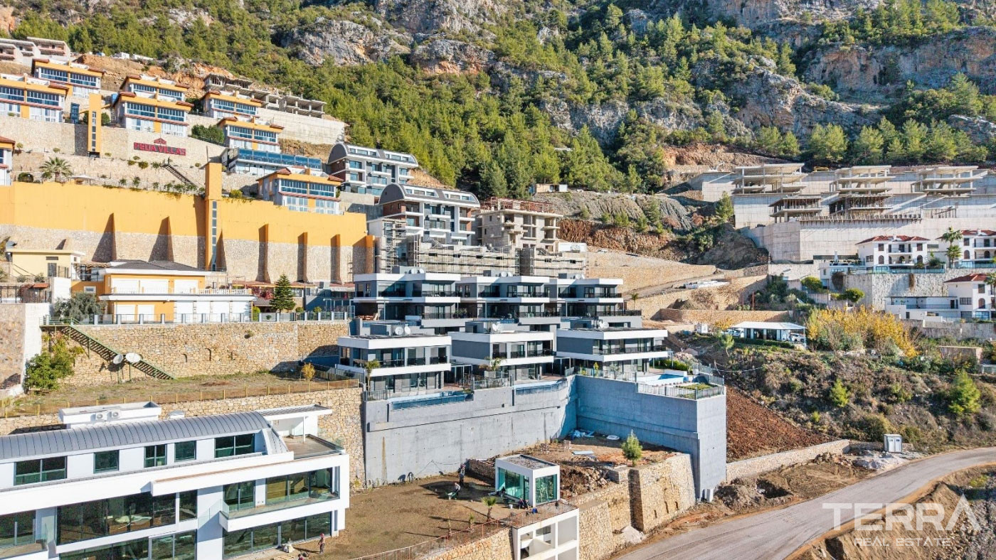 Ultra Modern Luxury Villas with a Panoramic Sea View in Alanya Tepe - 100465