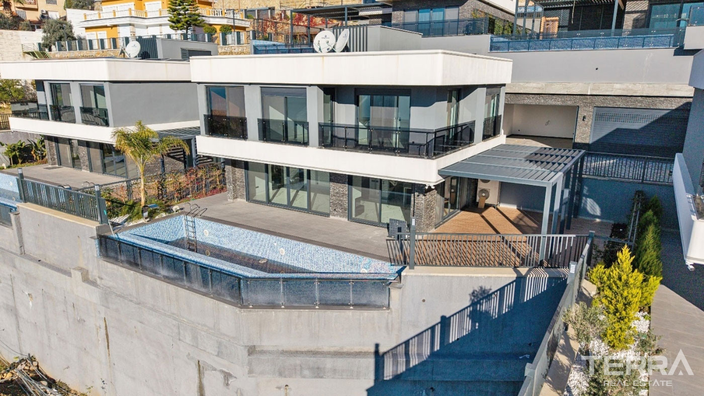 Ultra Modern Luxury Villas with a Panoramic Sea View in Alanya Tepe - 100467