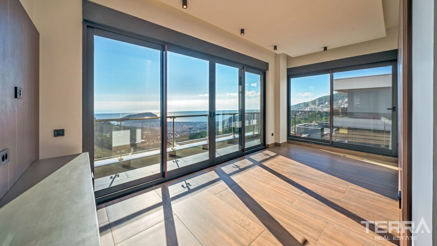 Ultra Modern Luxury Villas with a Panoramic Sea View in Alanya Tepe - 100470