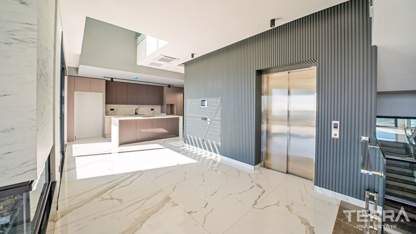 Ultra Modern Luxury Villas with a Panoramic Sea View in Alanya Tepe - 100485
