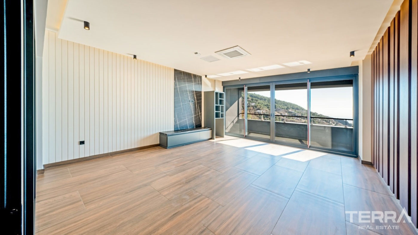 Ultra Modern Luxury Villas with a Panoramic Sea View in Alanya Tepe - 100488