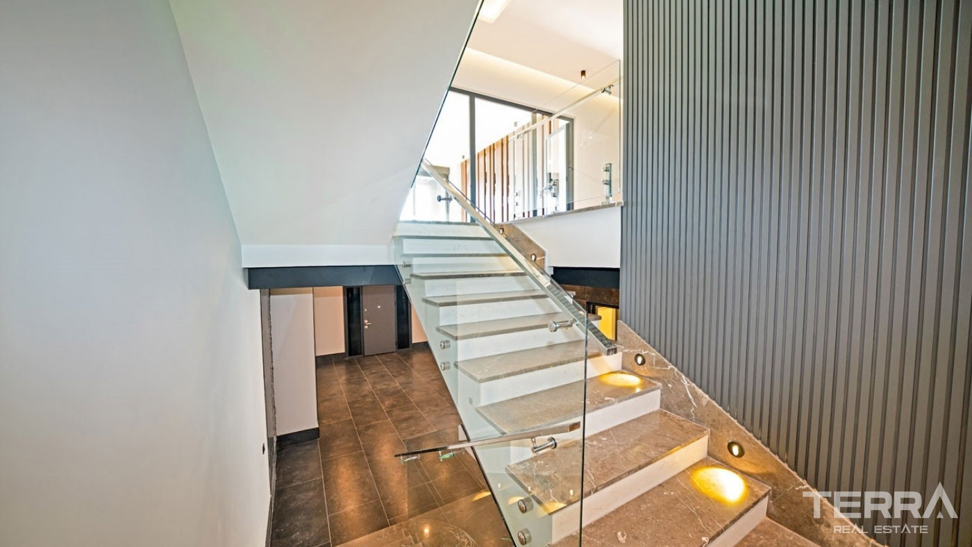 Ultra Modern Luxury Villas with a Panoramic Sea View in Alanya Tepe - 100494