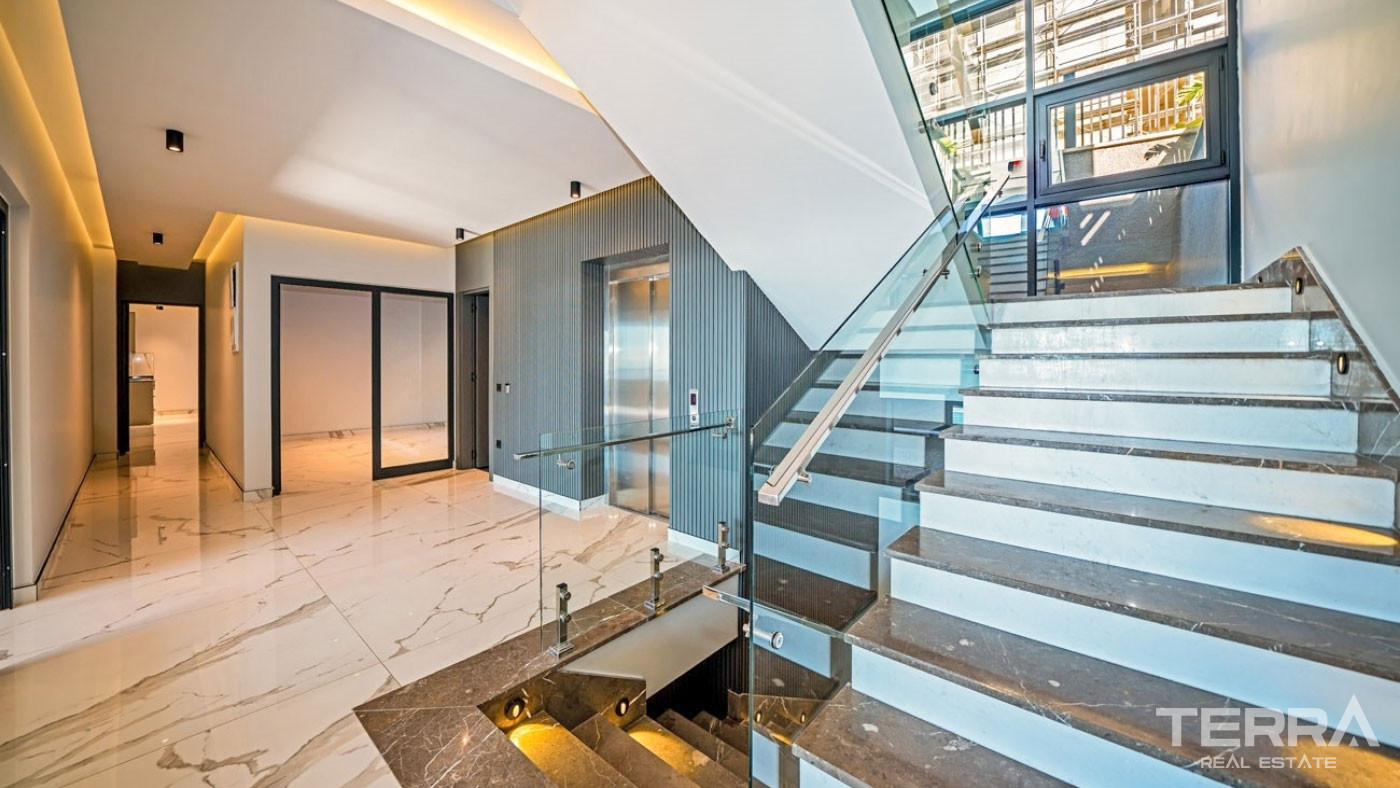 Ultra Modern Luxury Villas with a Panoramic Sea View in Alanya Tepe - 100496