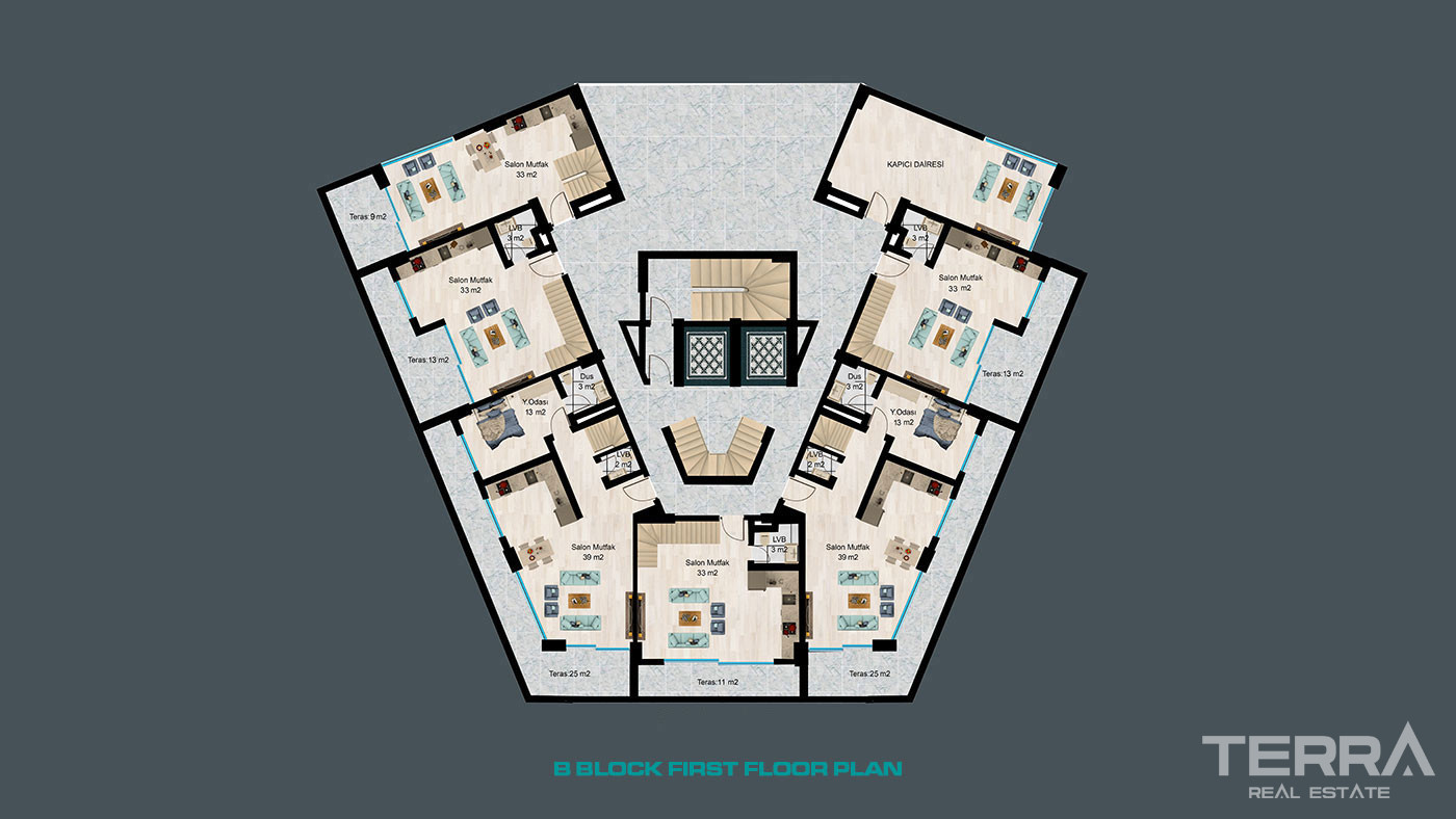 Bargain Apartments in Alanya Demirtaş with Luxury Amenities - 62983
