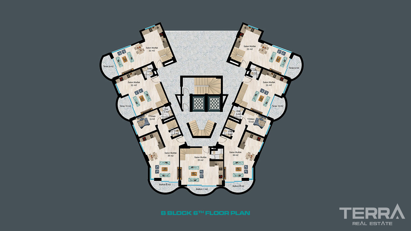 Bargain Apartments in Alanya Demirtaş with Luxury Amenities - 62984