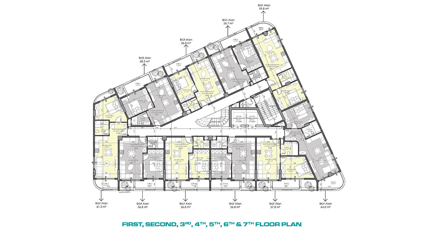 Conviniently Located Investment Apartments in the Center of Alanya - 63079