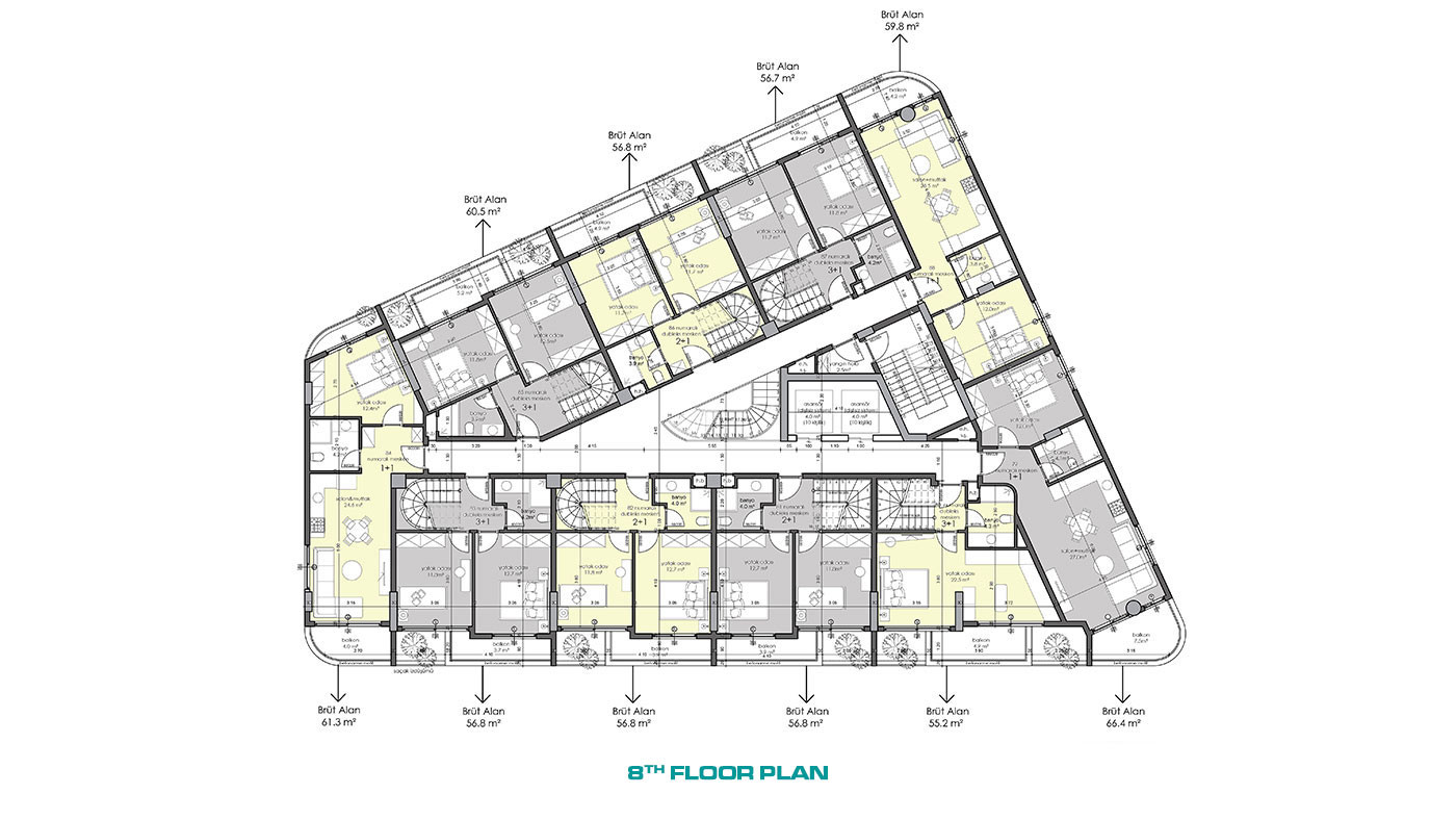 Conviniently Located Investment Apartments in the Center of Alanya - 63080