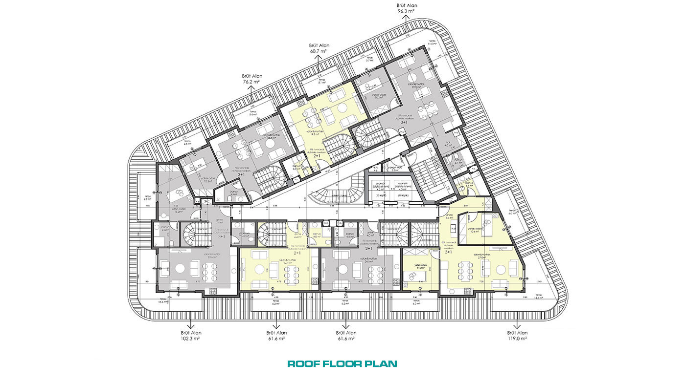 Conviniently Located Investment Apartments in the Center of Alanya - 63083