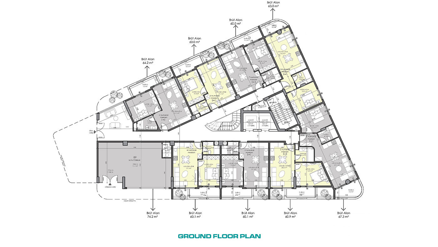 Conviniently Located Investment Apartments in the Center of Alanya - 63084