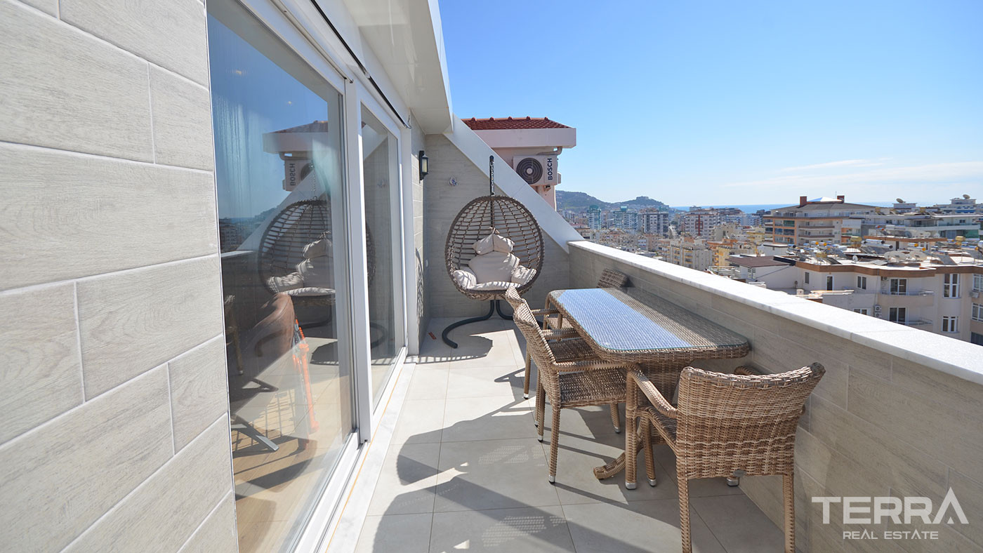 Key Ready Penthouse in Alanya, Mahmutlar with Sea and Castle View - 63839