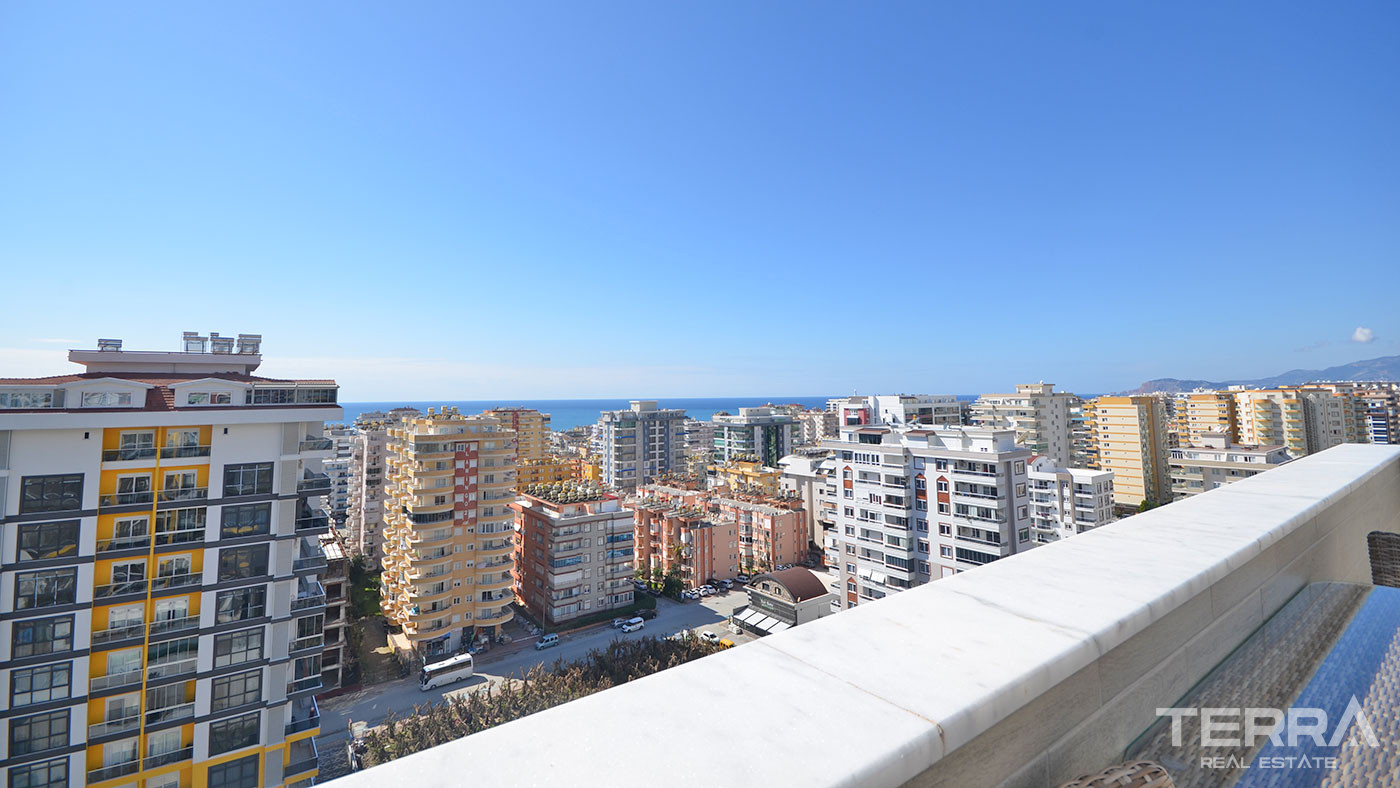 Key Ready Penthouse in Alanya, Mahmutlar with Sea and Castle View - 63841