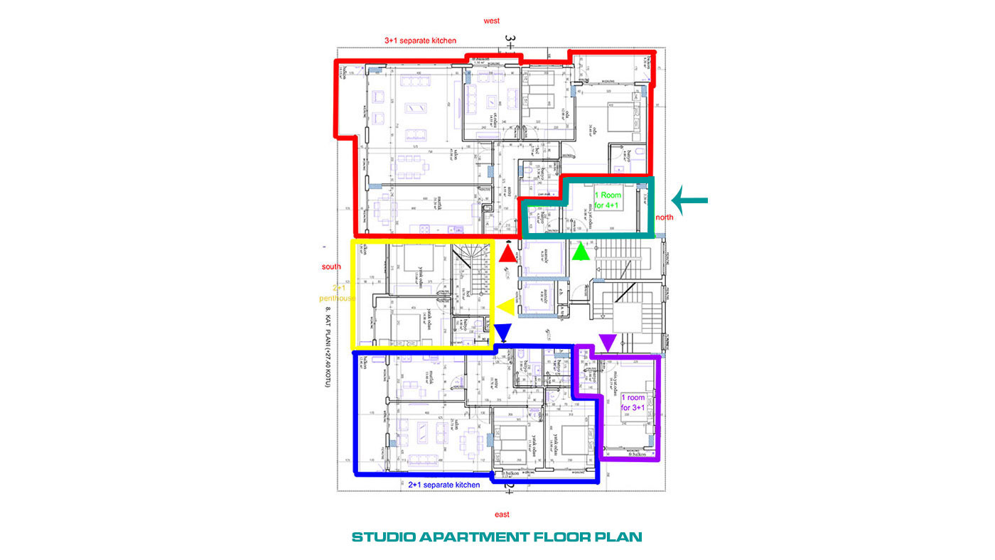 Key Ready Penthouse in Alanya, Mahmutlar with Sea and Castle View - 65187