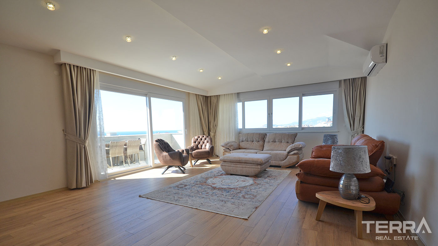 Key Ready Penthouse in Alanya, Mahmutlar with Sea and Castle View - 63794