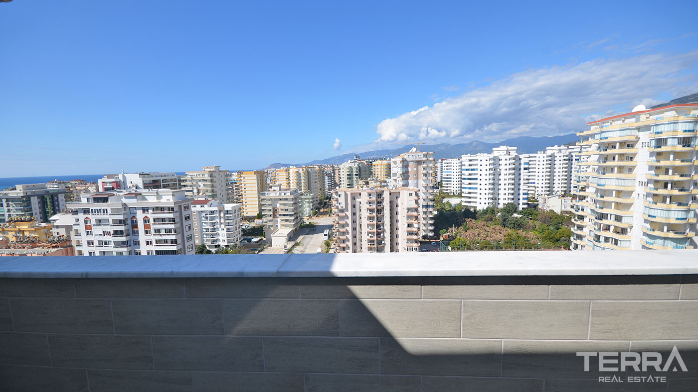 Key Ready Penthouse in Alanya, Mahmutlar with Sea and Castle View - 63802