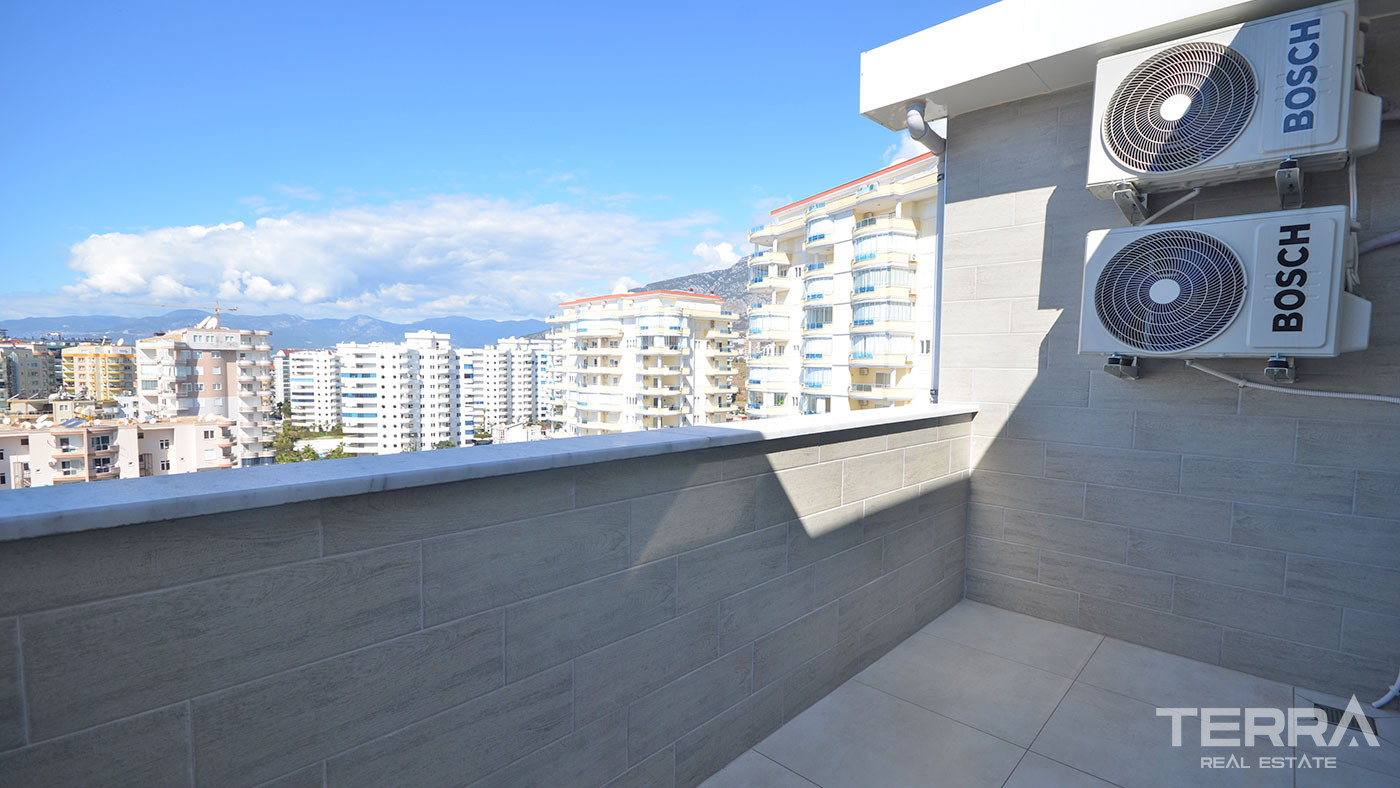 Key Ready Penthouse in Alanya, Mahmutlar with Sea and Castle View - 63803