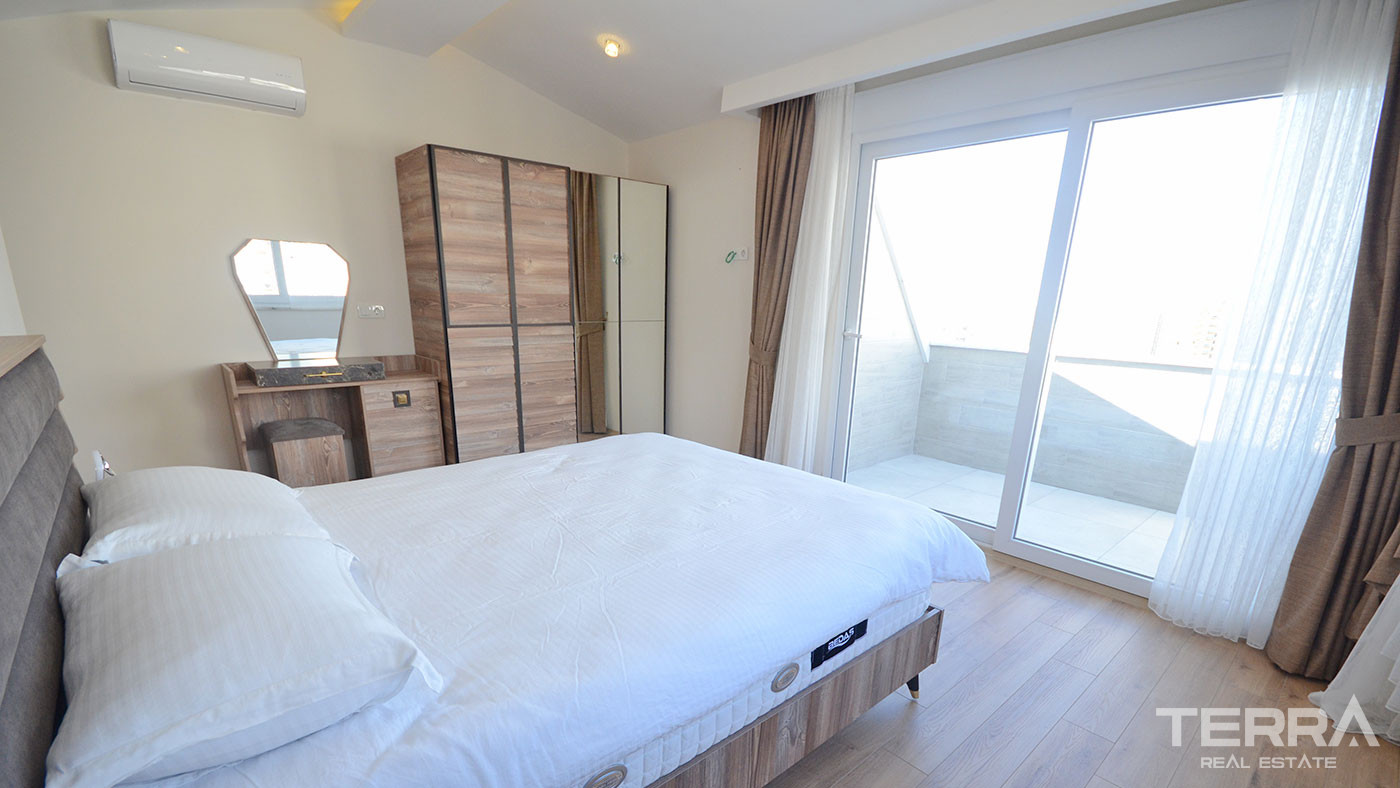 Key Ready Penthouse in Alanya, Mahmutlar with Sea and Castle View - 63819