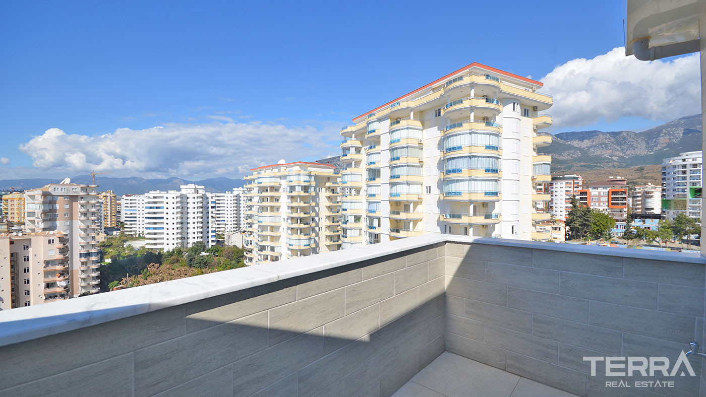 Key Ready Penthouse in Alanya, Mahmutlar with Sea and Castle View - 63822