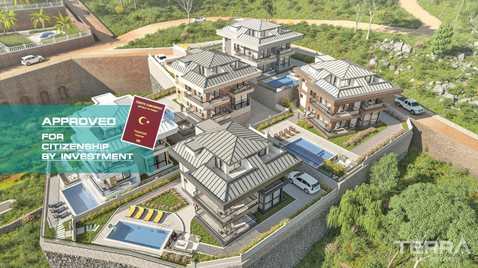High Quality Villas with Private Pool and Elevator in Yeşilöz, Alanya