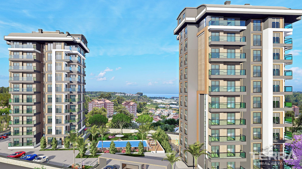 Amazing Sea View Apartments in Avsallar, Alanya with Social Amenities
