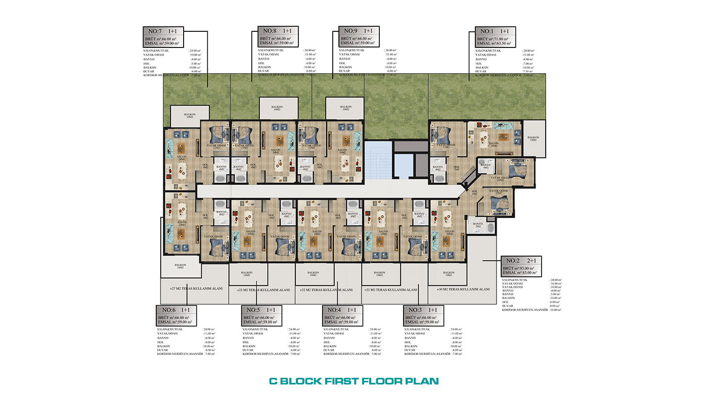 Nirvana Forest – Apartments in Alanya, Avsallar with Private Beach - 64362