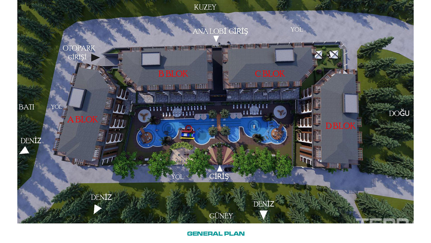Nirvana Forest – Apartments in Alanya, Avsallar with Private Beach - 64371