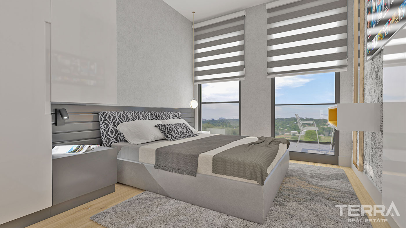 Panoramic Sea View Apartments in Kestel, Alanya with Rooftop Pool - 64522