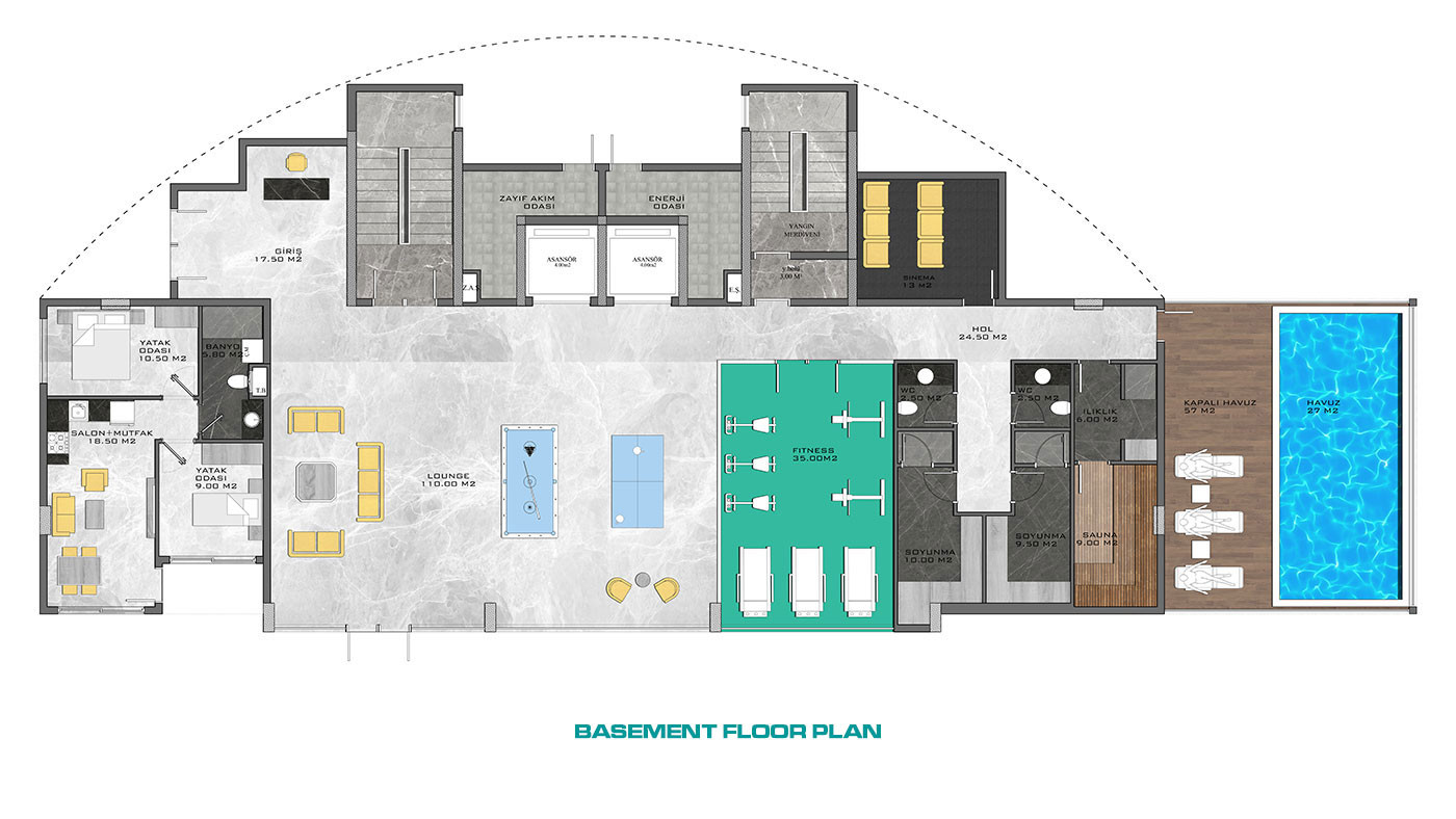 Panoramic Sea View Apartments in Kestel, Alanya with Rooftop Pool - 64528